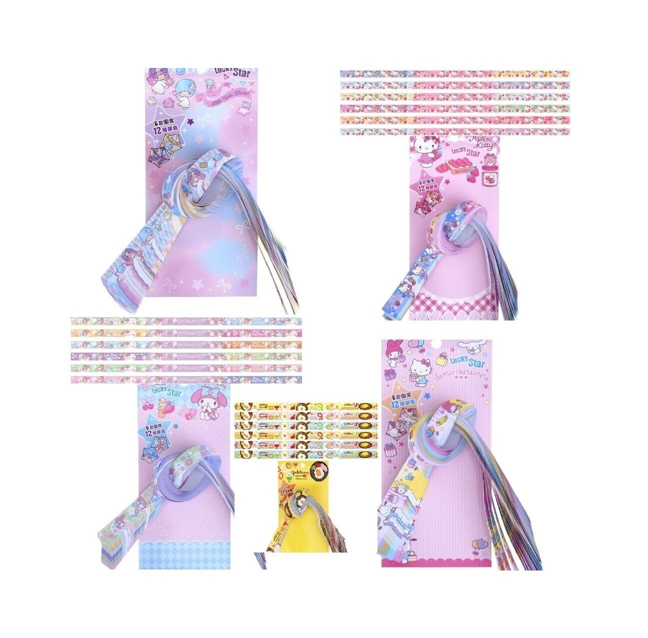 Sanrio Mix Characters Hello Kitty Etc. Lucky Star Origami - Etsy