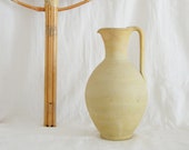 Vintage clay jug ceramic vase amphora 1960s beige home décor mid century danish design studio ceramics