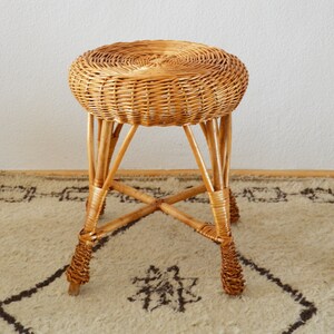 Short wicker stool store