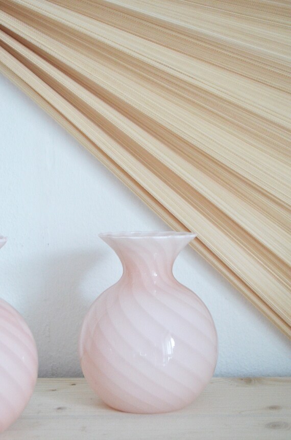 Vintage Vase Glass Pink Murano 1 of 2