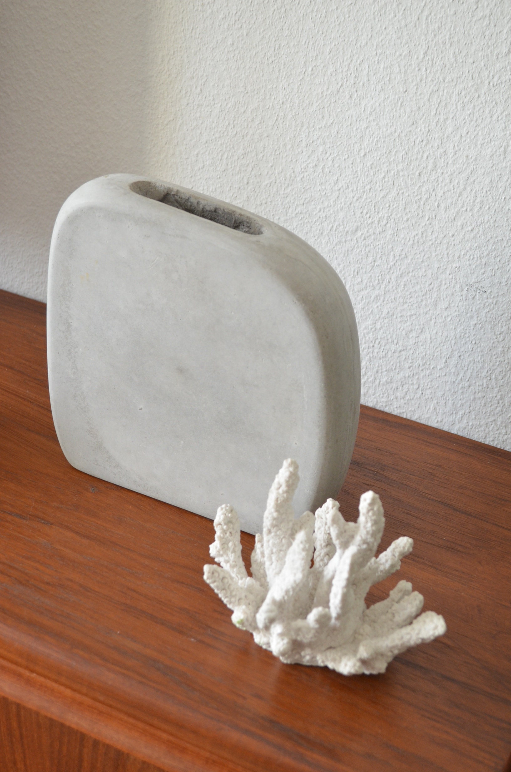 Concrete vase grey handmade