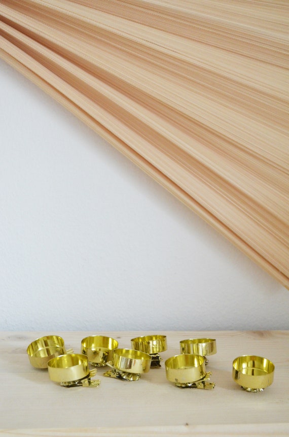 Set of 8 tree candle holders tree candle clamps candle tulles tea lights gold