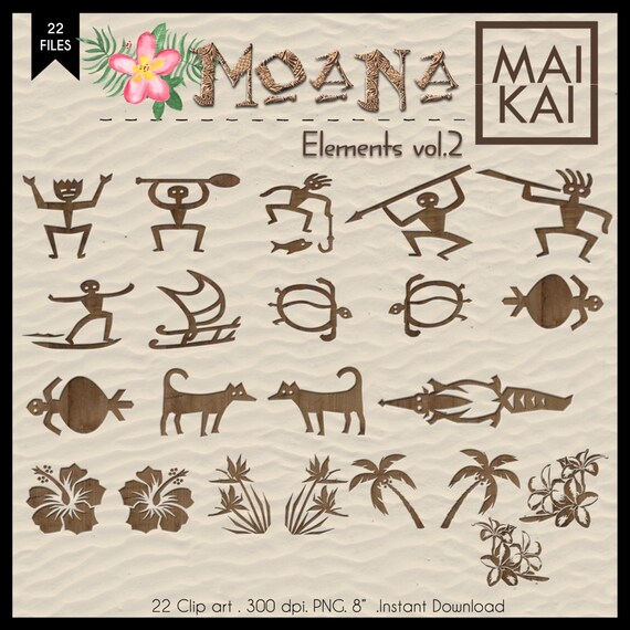 Moana Clipart Moana Symbol Maui Tattoo Moana Invitation Etsy