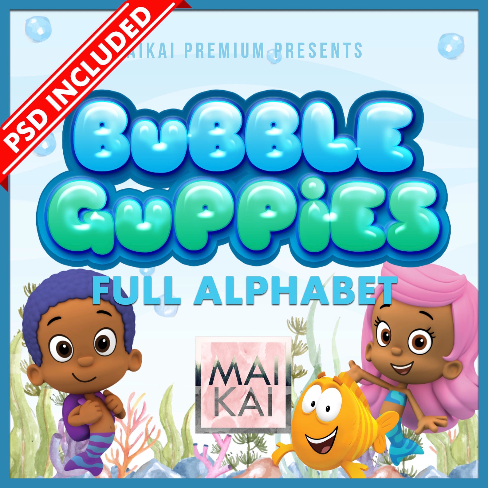 Bubble Guppies alphabet Bubble Guppies clipart png files | Etsy
