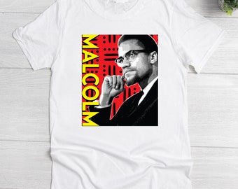 Malcolm X  T-Shirt,DTG Tee, Printed Tee, Screen Printed Tee, Malcolm