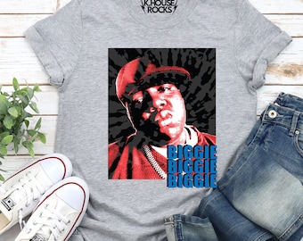 Biggie Smalls T-Shirt, Notorious B.I.G. . DTG Tee, Printed Tee, Printed T-SHirt, Rapper, Biggie, Hip Hop, Christopher Wallace