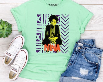 Nina Simone T-Shirt, Icon, Singer, DTG Tee, Printed Tee, Screen Printed Tee
