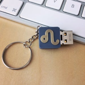 USB With a Zodiac Sign 3D printed image 3