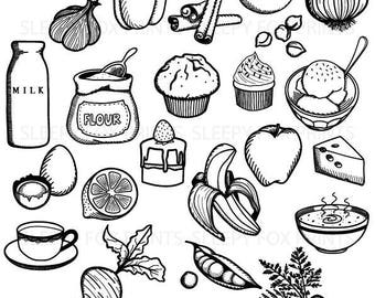 Cookbook Clipart Etsy