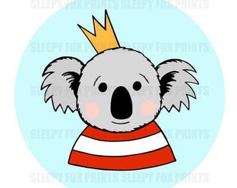 Impresiones Digital de impresión, Koala, Koala, mano dibujada, descarga instantánea, vivero imprime, imprimible, Koala Ilustración, arte de la pared, impresiones pared, bebé