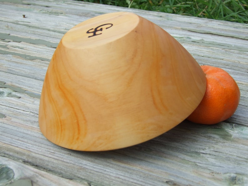 Hand Made in Wales Hawthorn Wood Bowl Green Turned from Locally Sourced Timber