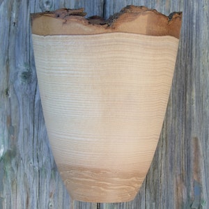 Live Edge Ash Vessel - Hand Turned in Wales