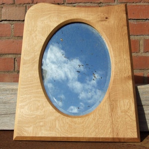 Oak Wall Mirror - Antique Mirror Glass - Hand Made in Wales -