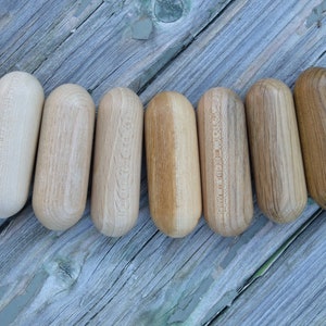 Wooden Light Pulls - "Cylinder & 2 Half Beads" - Sycamore, Ash, Beech, Cherry, Elm, Oak, Laburnum - Locally Sourced Hardwoods, Made in Wales