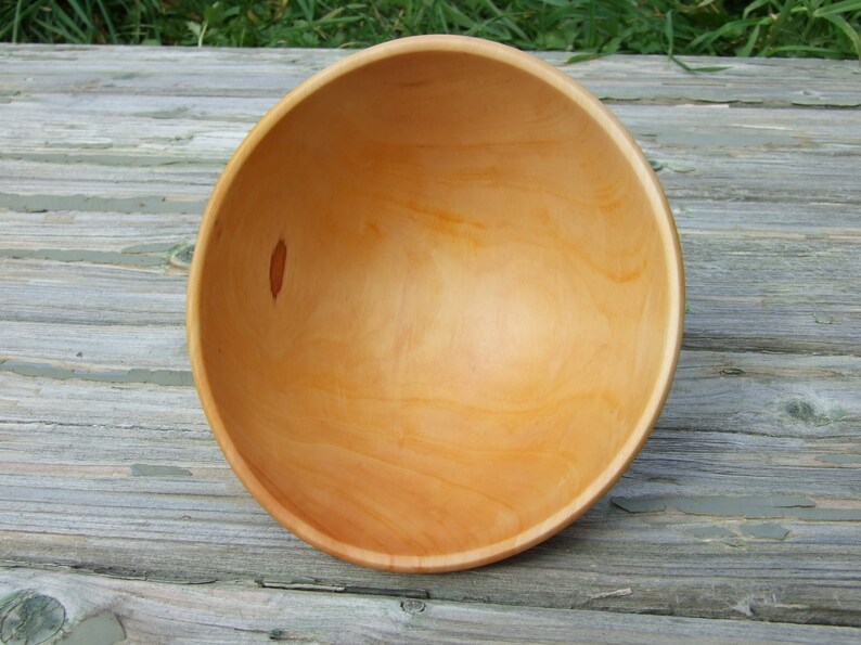 Hand Made in Wales Hawthorn Wood Bowl Green Turned from Locally Sourced Timber