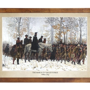 The March to Valley Forge, William Trego; 24x36 inch print reproduced from a vintage painting (does not include frame)
