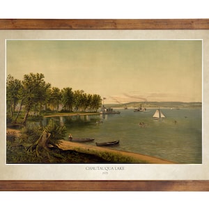 Chautauqua Lake NY, 1878; 24x36 inch print (frame not included)