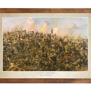 Custer&#39;s Last Stand, Edgar Samuel Paxson 1899; 24x36 inch print (excludes frame)