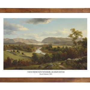 Antique Hudson River School Painting, Unsigned / Antique Frame 9 3/4 x 7  1/2 / 13 3/4 x 11 1/2 Overall — Plasteel Frames & Gallery