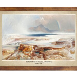 Hot Springs of the Yellowstone; Thomas Moran 1872; 24x36 inch print reproduced from a vintage painting (frame not included)