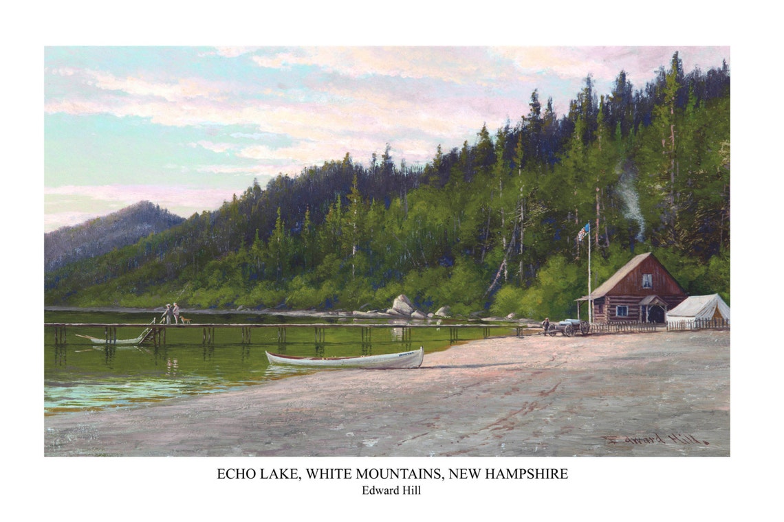 Echo Lake White Mountains New Hampshire by Edward Hill Etsy