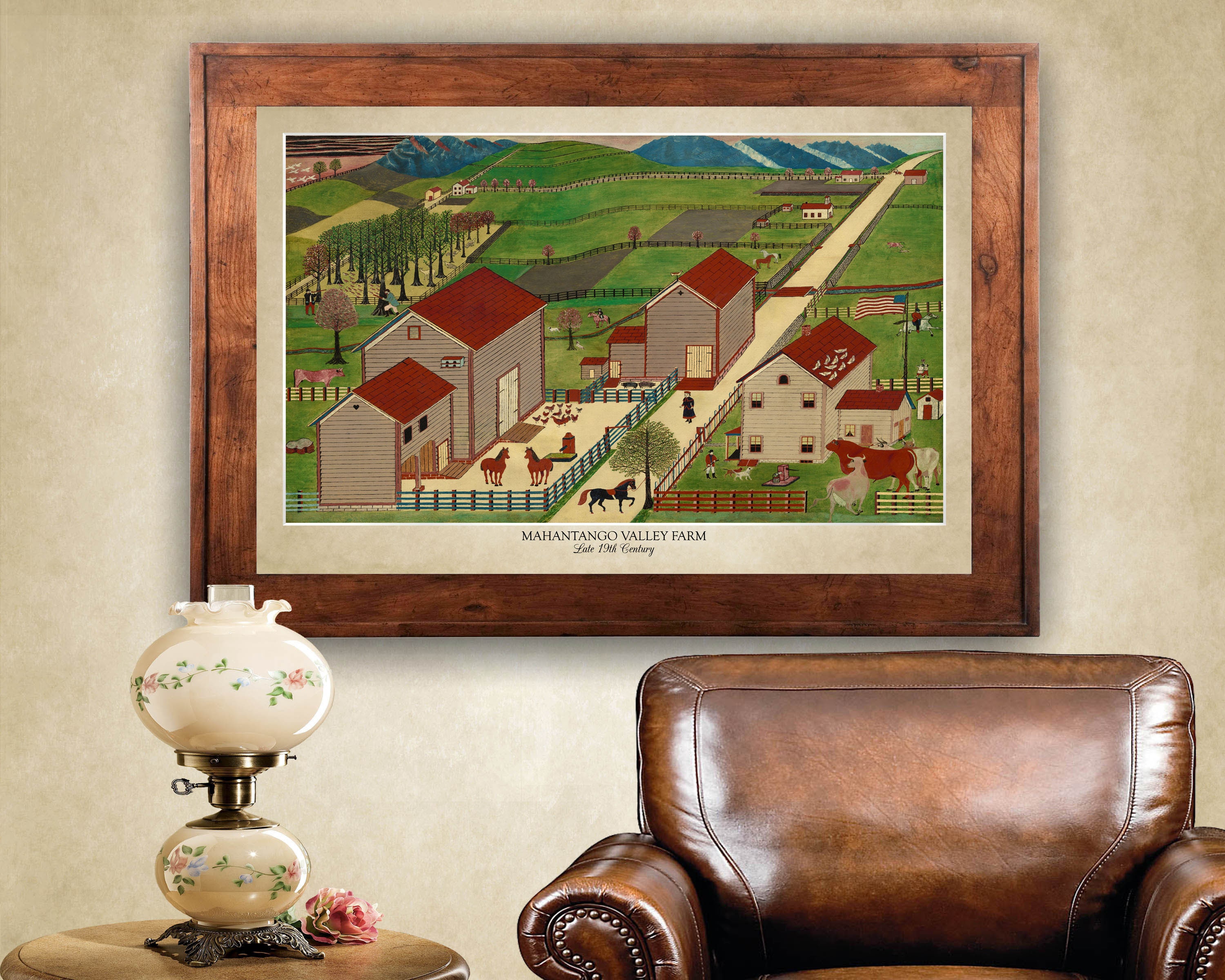 Mahantango Valley Farm, Late 19th Century Painting; 24x36 Inch