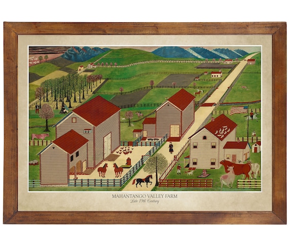 Mahantango Valley Farm, Late 19th Century Painting; 24x36 Inch