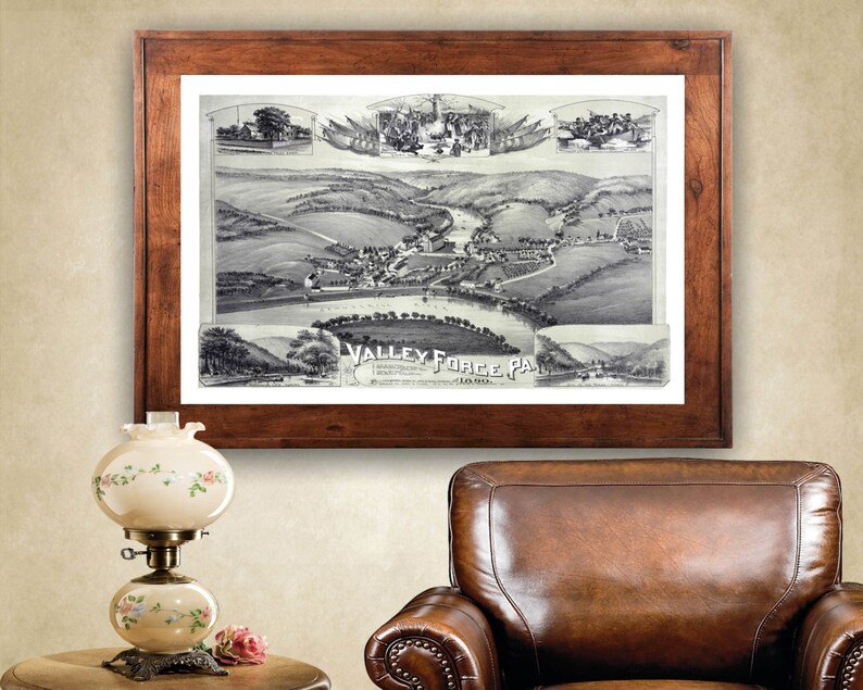 Valley PA 1890 24x36 Inch Print Reproduced From a Etsy