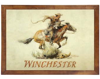 Horse and Rider by Philip Goodwin, 1919; 24x36 inch print reproduced from a vintage lithograph