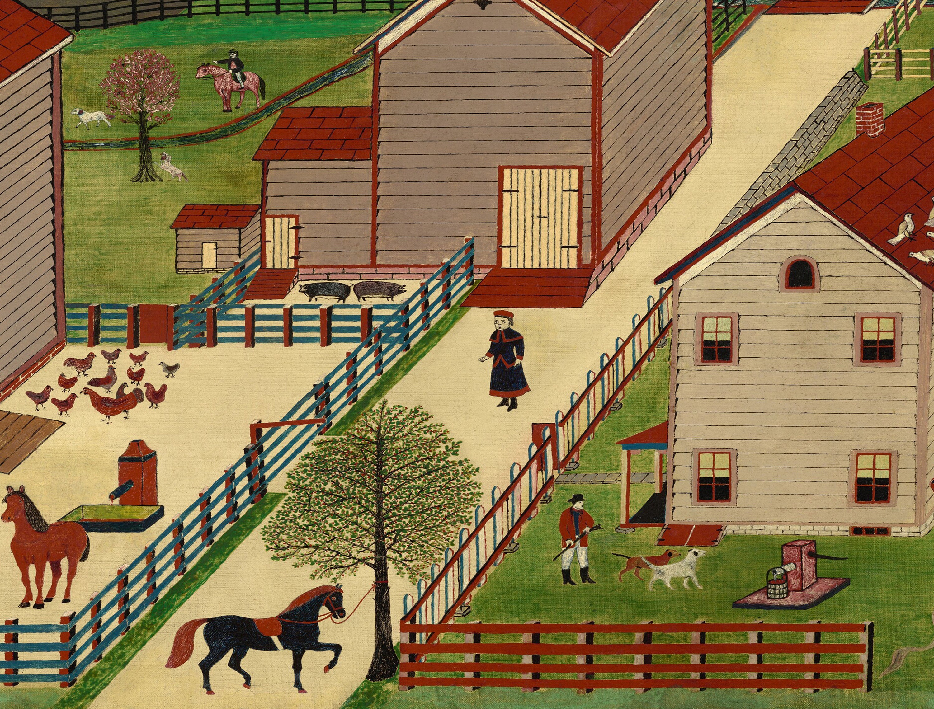 Mahantango Valley Farm, Late 19th Century Painting; 24x36 Inch
