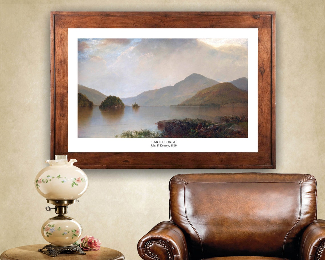 Lake George By John Kensett 1869 24x36 Inch Print Reproduced Etsy