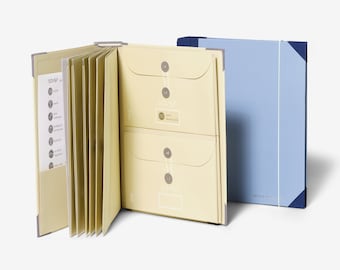 Classeur familial d'urgence | Folio avec enveloppes pour contenir des documents importants, des passeports, des papiers médicaux et financiers