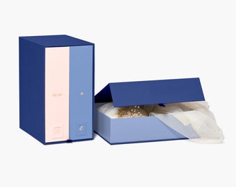 Linen Wedding Keepsake Box Set: Memory Storage, Engagement Gift