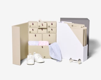 Personalized Baby Keepsake Box | Handmade Memory Storage with Labels