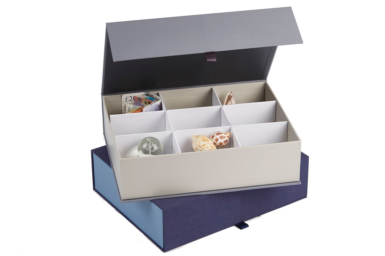 Linen Cloth Organizing Box Keepsake Box with Adjustable or Etsy