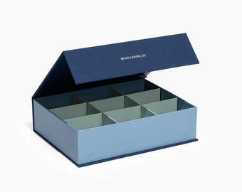 Collections Box | Keepsake Box with Adjustable or Removable Dividers | Box for organizing watches cords letters crafts photos