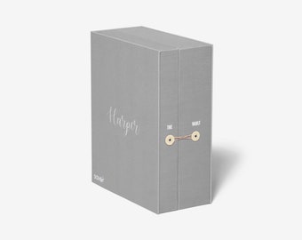 Personalized Baby Keepsake Box | Linen Fabric Memory Vault