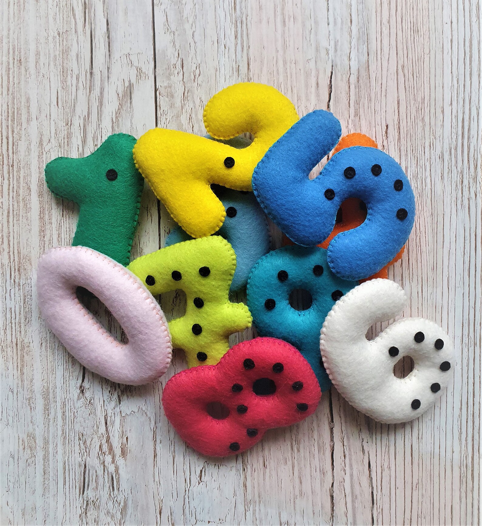 Felt Stuffed Numbers Numbers Set for Kids Educational Etsy UK