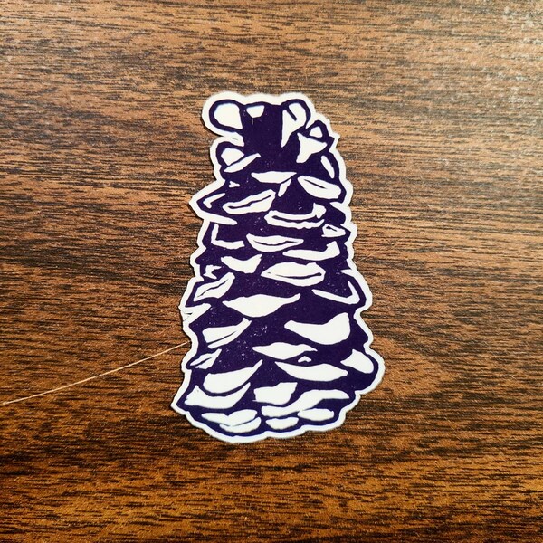 Limber Pine Linocut Sticker | Mountain Sticker | Natural History Sticker | Idaho Sticker