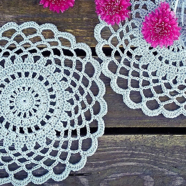 CROCHET PATTERN - Simple Doily Written Pattern PDF | English