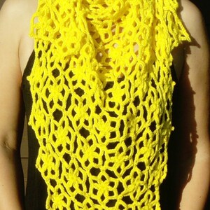 CROCHET PATTERN Sunny Star Flower Motif Scarf Shawl Written Pattern PDF English image 4