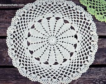 CROCHET PATTERN - Delicate Lace Doily Written Pattern PDF | English