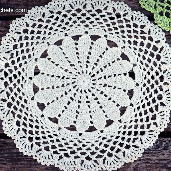 CROCHET PATTERN - Delicate Lace Doily Written Pattern PDF | English