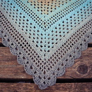 CROCHET PATTERN Spring Reverie Triangle Shawl Written Pattern Instant PDF Download English image 3