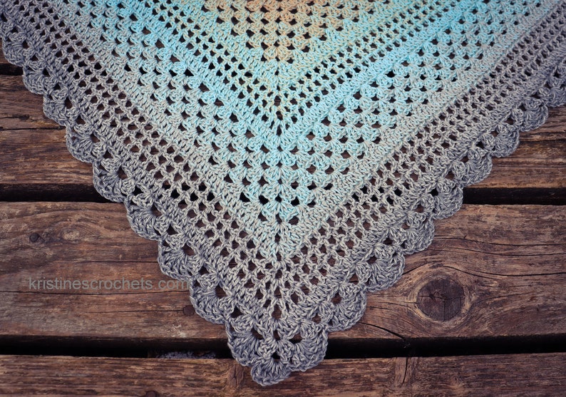 CROCHET PATTERN Spring Reverie Triangle Shawl Written Pattern Instant PDF Download English image 3