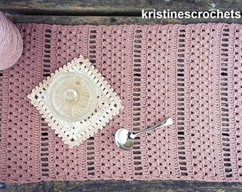 CROCHET PATTERN - Rustic Table Runner Written Pattern PDF | English