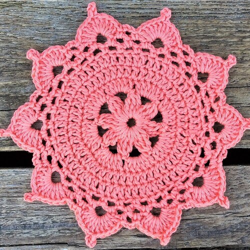 CROCHET PATTERN Cherry Blossom Coaster Written Pattern PDF Etsy