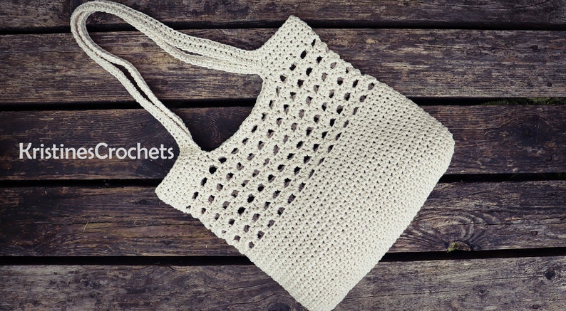 CROCHET PATTERN - Elegant Tote Market Beach Unlined Bag Written Pattern ...