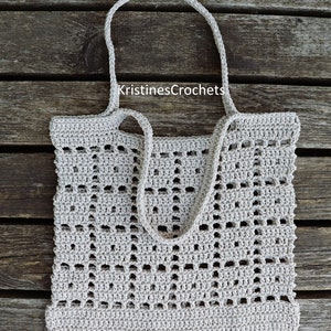 CROCHET PATTERN Classic Tote Market Beach Unlined Bag Written Pattern Instant PDF Download English image 4