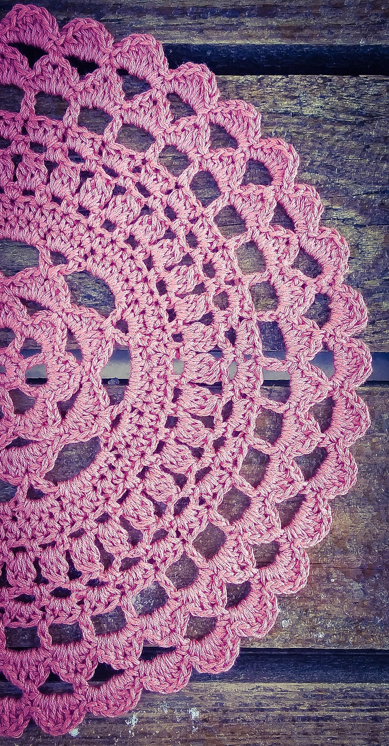 CROCHET PATTERN Wild Rose Doily Written Pattern PDF Etsy